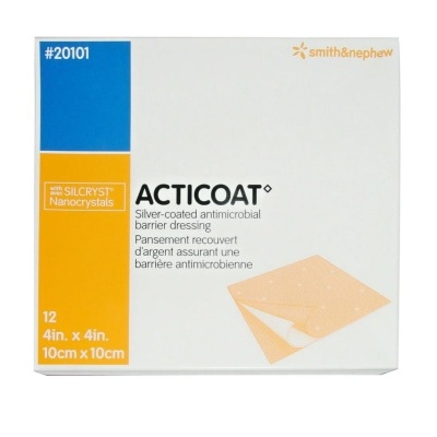 Embalagem de pensos ACTICOAT antimicrobianos revestidos a prata