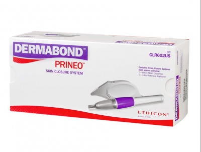 Caixa do sistema de fecho cutâneo Dermabond Prineo