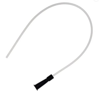 Tubo flexível cinzento com extremidade preta