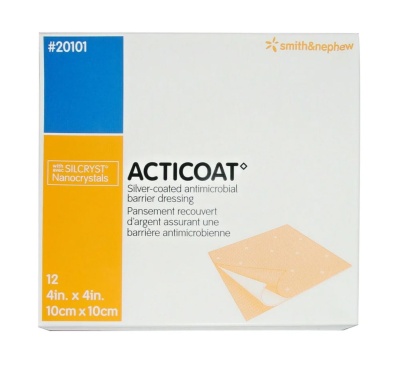 Embalagem de pensos ACTICOAT antimicrobianos revestidos a prata