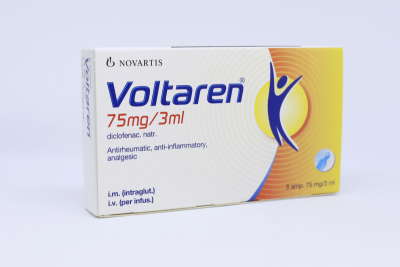 Embalagem de medicamento Voltaren 75mg/3ml