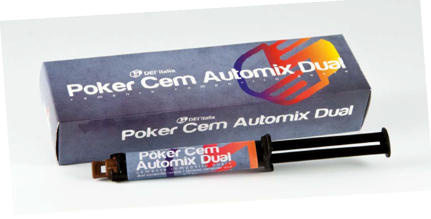 Embalagem e seringa Poker Cem Automix Dual cimento composto dual