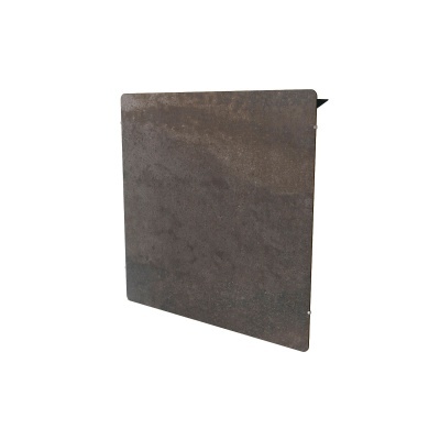 Painel metálico quadrado com acabamento enferrujado