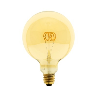 Lâmpada de filamento âmbar com base metálica