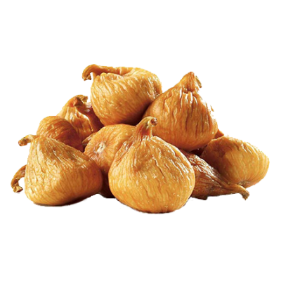 Grupo de figos secos castanhos dourados