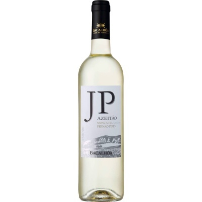 Garrafa de vinho branco JP Azeitão Moscatel Fernão Pires Bacalhôa