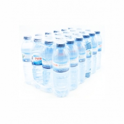 Pack de garrafas de água Penã em plástico transparente com tampa azul