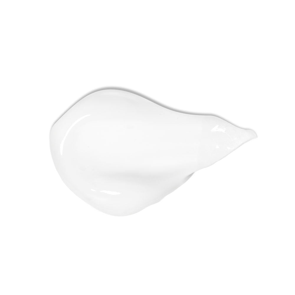 Amostra de creme branco com textura suave