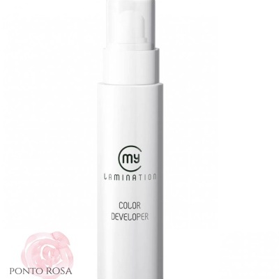 Frasco branco de produto cosmético My Lamination Color Developer