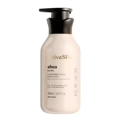 Loção corporal hidratante Ultra da marca O Boticário em embalagem branca com tampa preta