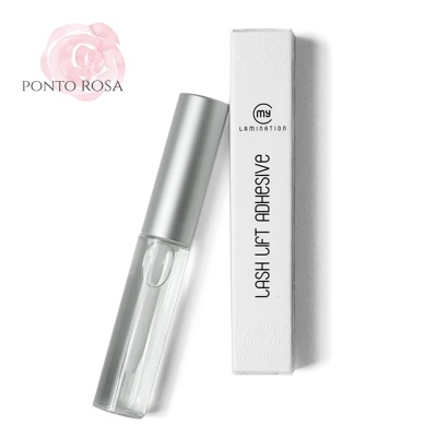 Frasco transparente e embalagem branca de cola para lifting de pestanas