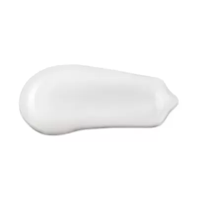 Amostra de creme branco com textura lisa