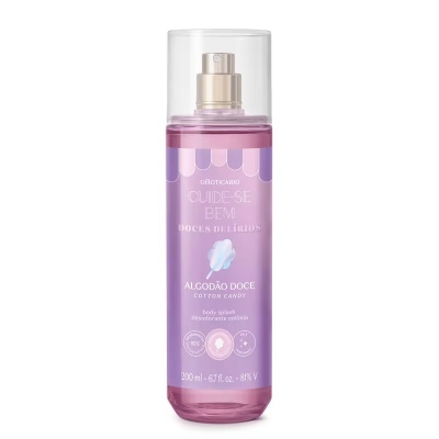 Frasco de body splash Algodão Doce da O Boticário