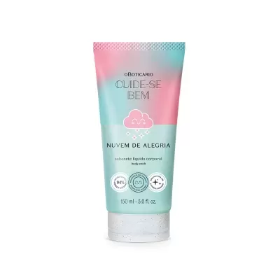 Tubo plástico de sabonete líquido corporal com design rosa e azul