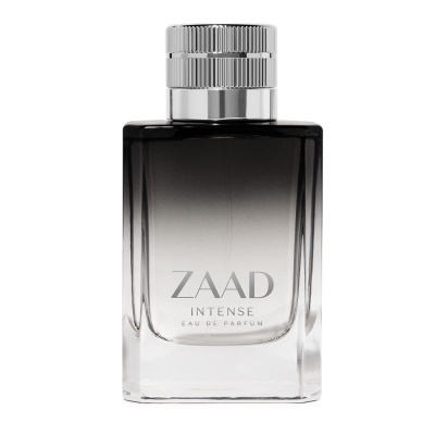 Frasco de perfume ZAAD INTENSE EAU DE PARFUM com tampa prateada