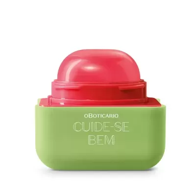 Dispositivo oBoticário CUIDE-SE BEM verde e vermelho