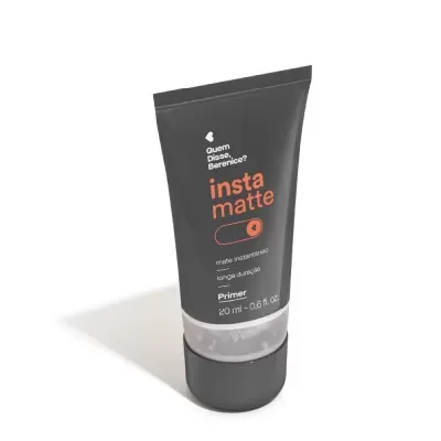 Tubo preto e cinzento de primer mate insta matte