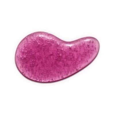 Gota de gel cor-de-rosa translúcido com bolhas