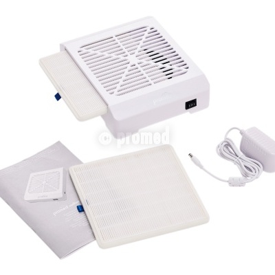 aspirador de pó para unhas branco com filtro e adaptador