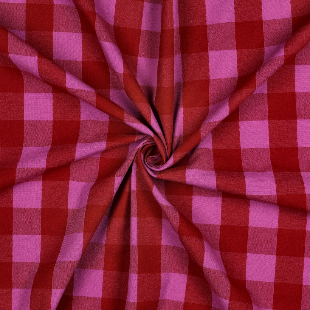 Tecido Vichy | Vermelho e Fúcsia Tecido Vichy | Vermelho e Fúcsia