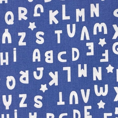 Tecido Le Tissu by Domotex | Letras - Azul