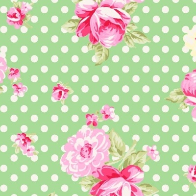 Tecido Tanya Whelan | Posie - Dottie Blooms Green