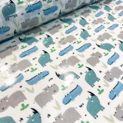 Tecido Plastificado | Amigos Aquáticos - Azul