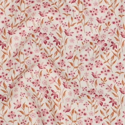 Tecido Poppy | Flores - Rosa