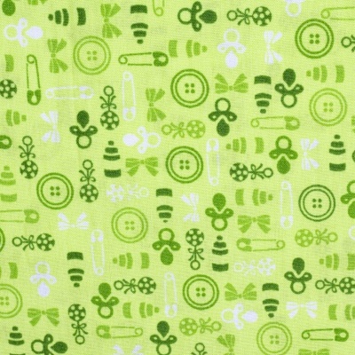 Tecido Baby Button - Verde
