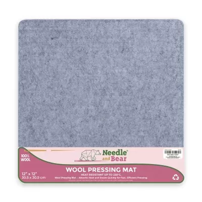 Needle & Bear | Base de Engomar de Lã Natural 12" x 12"