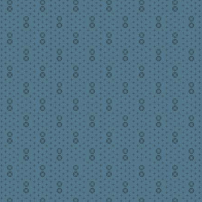 Tecido Stof | Tiny Delight - Round Stars - Azul Médio