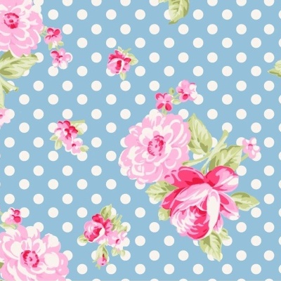 Tecido Tanya Whelan | Posie - Dotty Blooms Blue