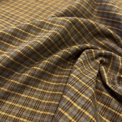 Tecido Japonês | Checks - Castanho