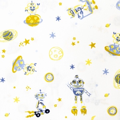 Tecido Plastificado | Cool Space Vehicles - Branco