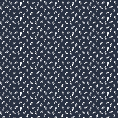 Tecido Poppy | Leaves - Azul Escuro