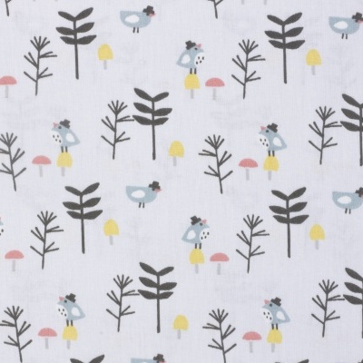 Tecido Le Tissue by Domotex | Forest Bird - Cinza