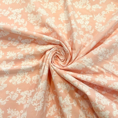 Tecido Poppy | Flowers - Rosa | Algodão Lavado