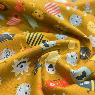 Tecido Poppy | Monsters - Mostarda