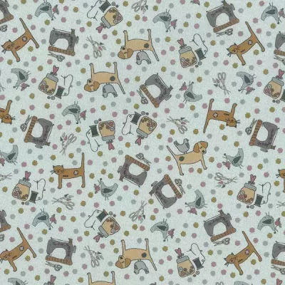 Tecido Lynette Anderson | One Stitch at a Time Sew - Buddies Blue