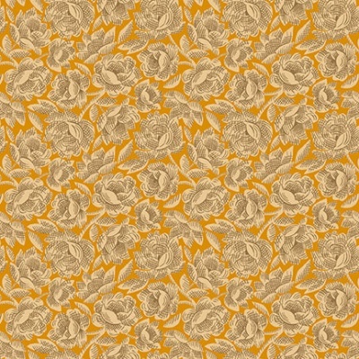 Tecido Kim Diehl | Gratitude and Grace - Vintage Floral Orange