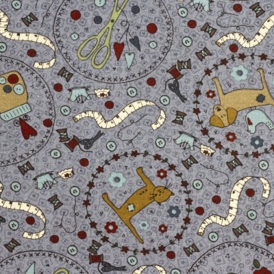 Tecido Lynette Anderson | One Stitch at a Time Sewing - Grey
