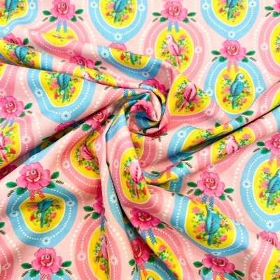 Tecido Poppy | Candy Bird - Rosa