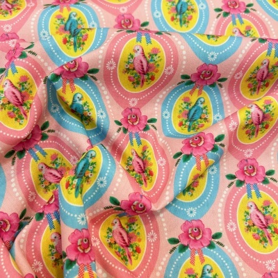 Tecido Poppy | Candy Bird - Rosa