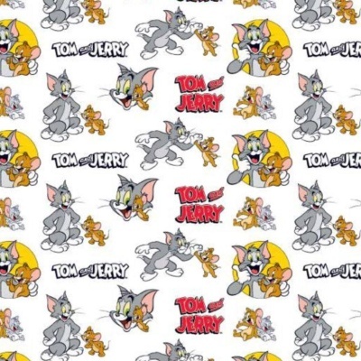 Tecido Warner Bros | Tom & Jerry - Branco