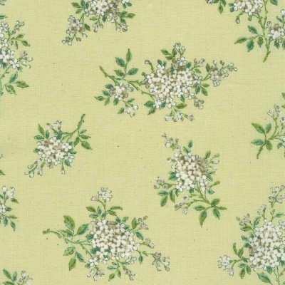 Tecido Robert Kaufman | Petite Nostalgia - Hydrangeas Custard