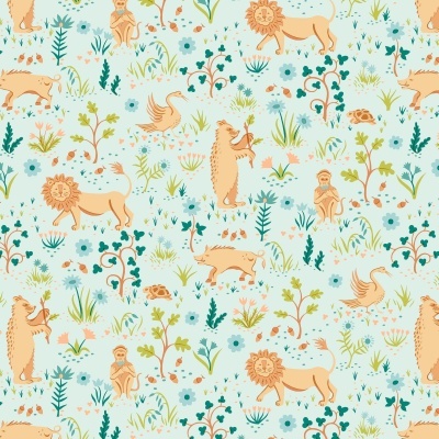 Tecido Liberty | Tree of Life - Tudor Fauna Teal