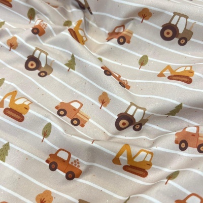 Tecido Pontotextil | Veículos - Castanho Claro