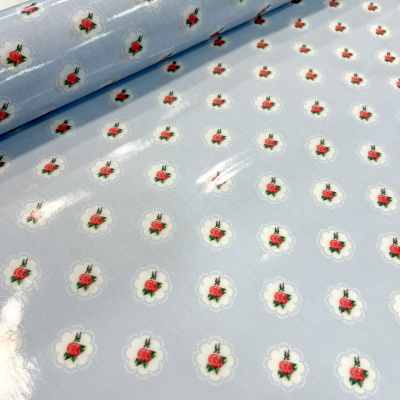 Tecido Plastificado | Charming Rose - Azul