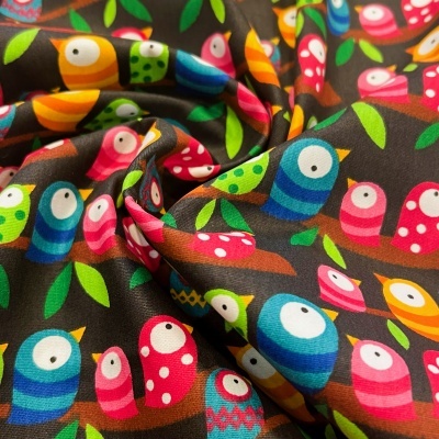 FABRICART | Passarinhos - Fundo Preto