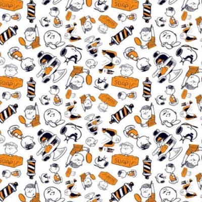 Tecido Peanuts | Snoopy Soap - Branco